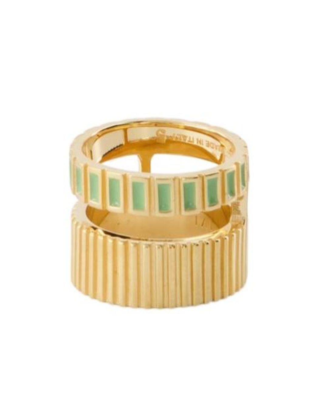Ivi Metallic Slot Stacked Ring