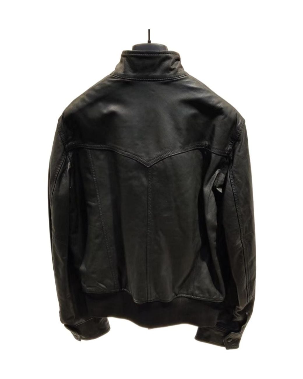 Just Cavalli Black Long-Sleeved Leather Jacket for men