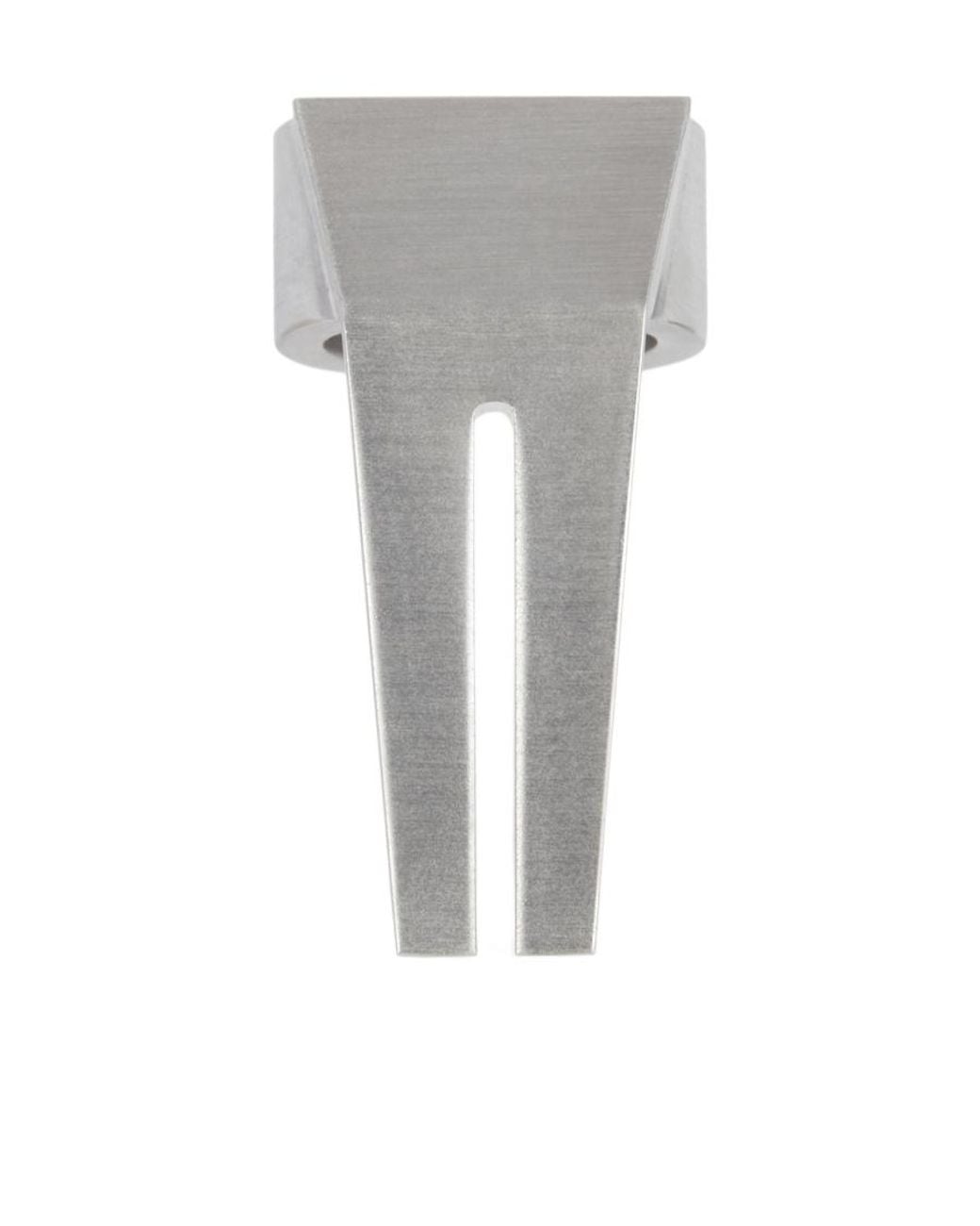 Rick Owens Gray Open Trunk Logo Engraved Ring for men