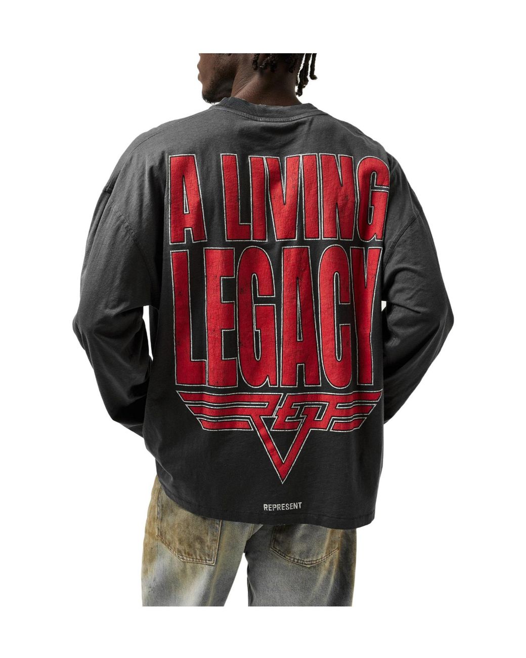 Represent Gray Long-Sleeve T-Shirt for men