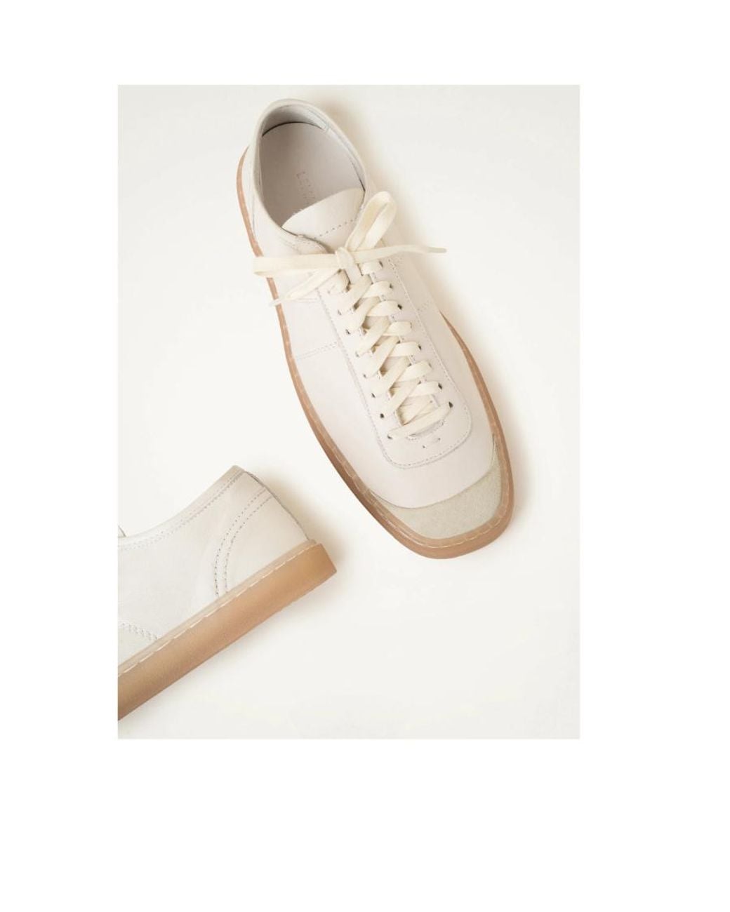 Lemaire White Linoleum Leather Sneakers