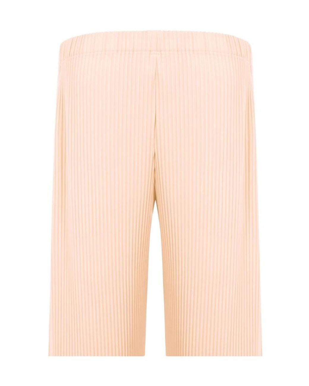 Homme Plissé Issey Miyake Natural Homme Plissé Issey Miyake Color Pleats Straight Leg Shorts for men