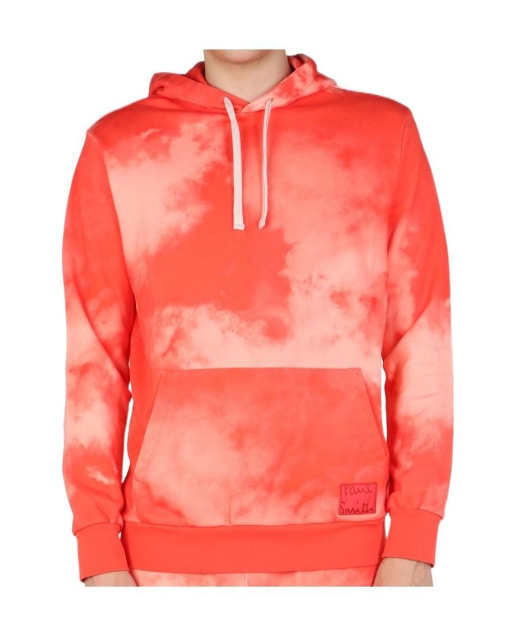 Paul Smith Red Printed Drawstring Hoodie for men