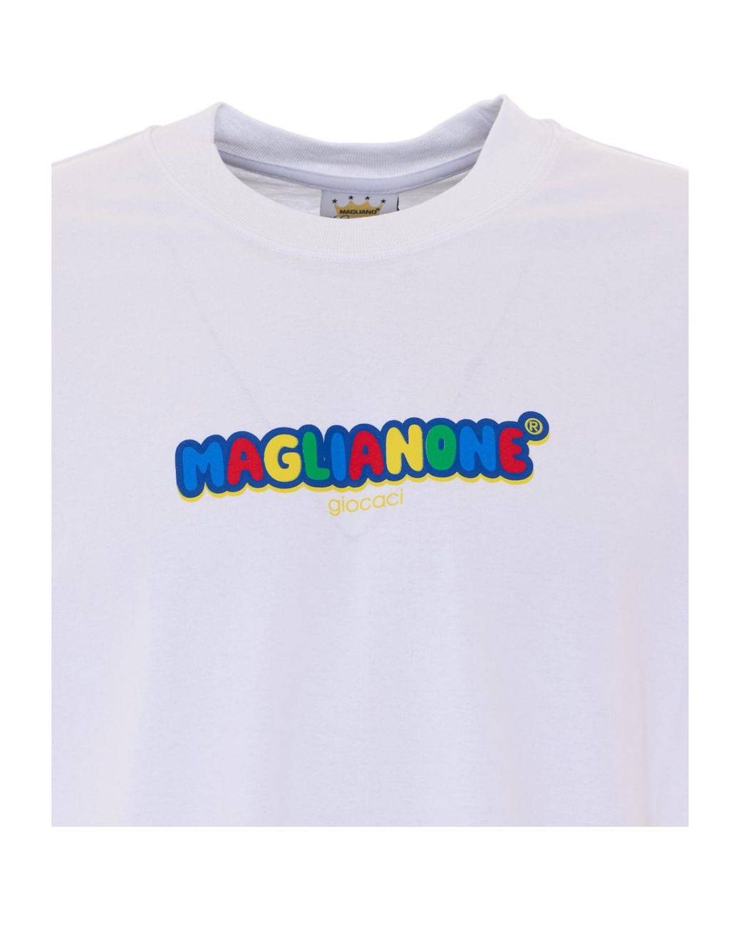 Magliano White Logo Print T-Shirt for men