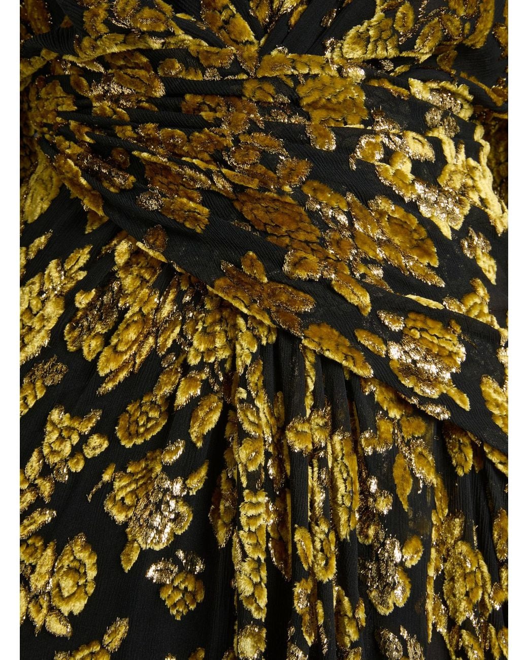 Balmain Green Long Velvet Jacquard Dress