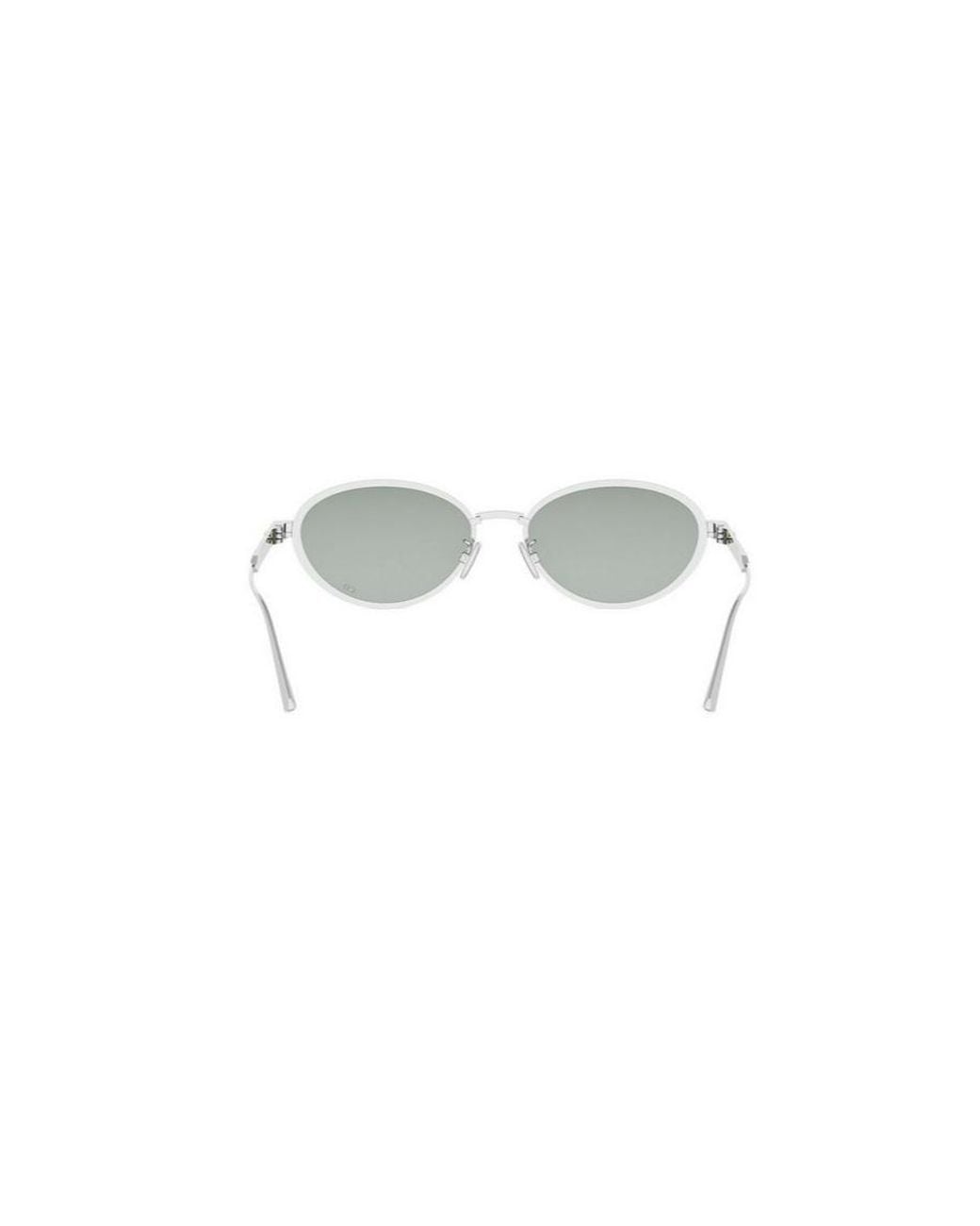 Dior White Eyewear Cannage R1U Oval Sunglasses