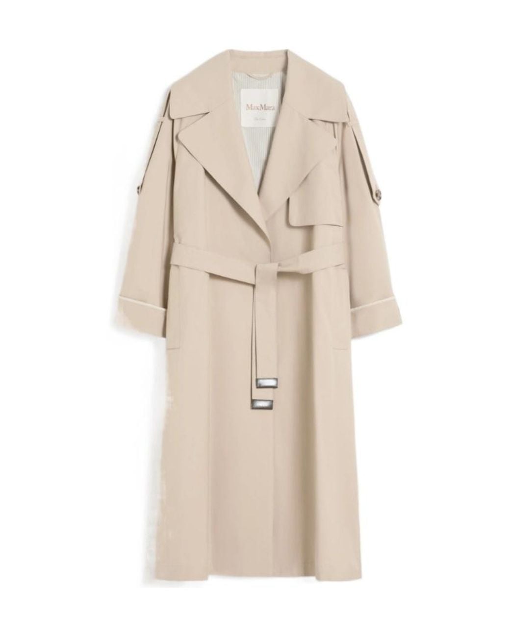 Max Mara Natural The Cube Mtcutrench Belted Trench Coat