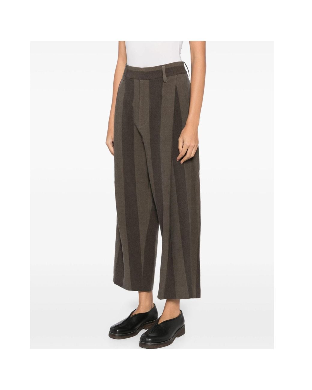Uma Wang Black Casual Pants With Waist And Loop Straps