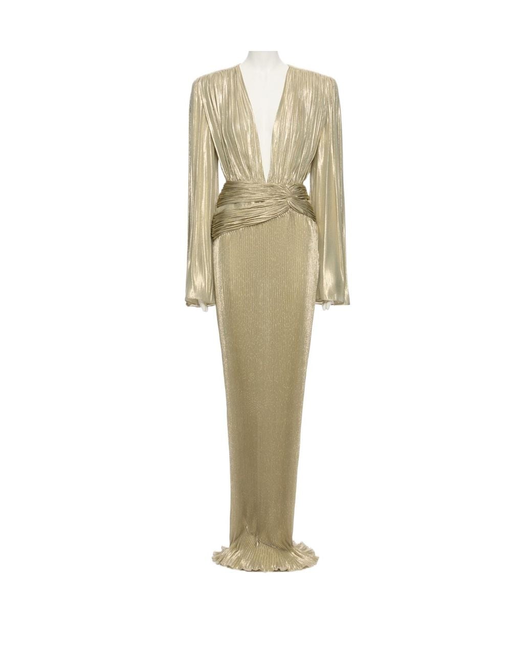 Valentino Natural Long-Sleeved Dress