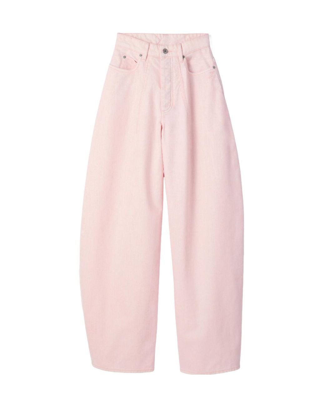 Jacquemus Pink Ovalo Wide-Leg Jeans