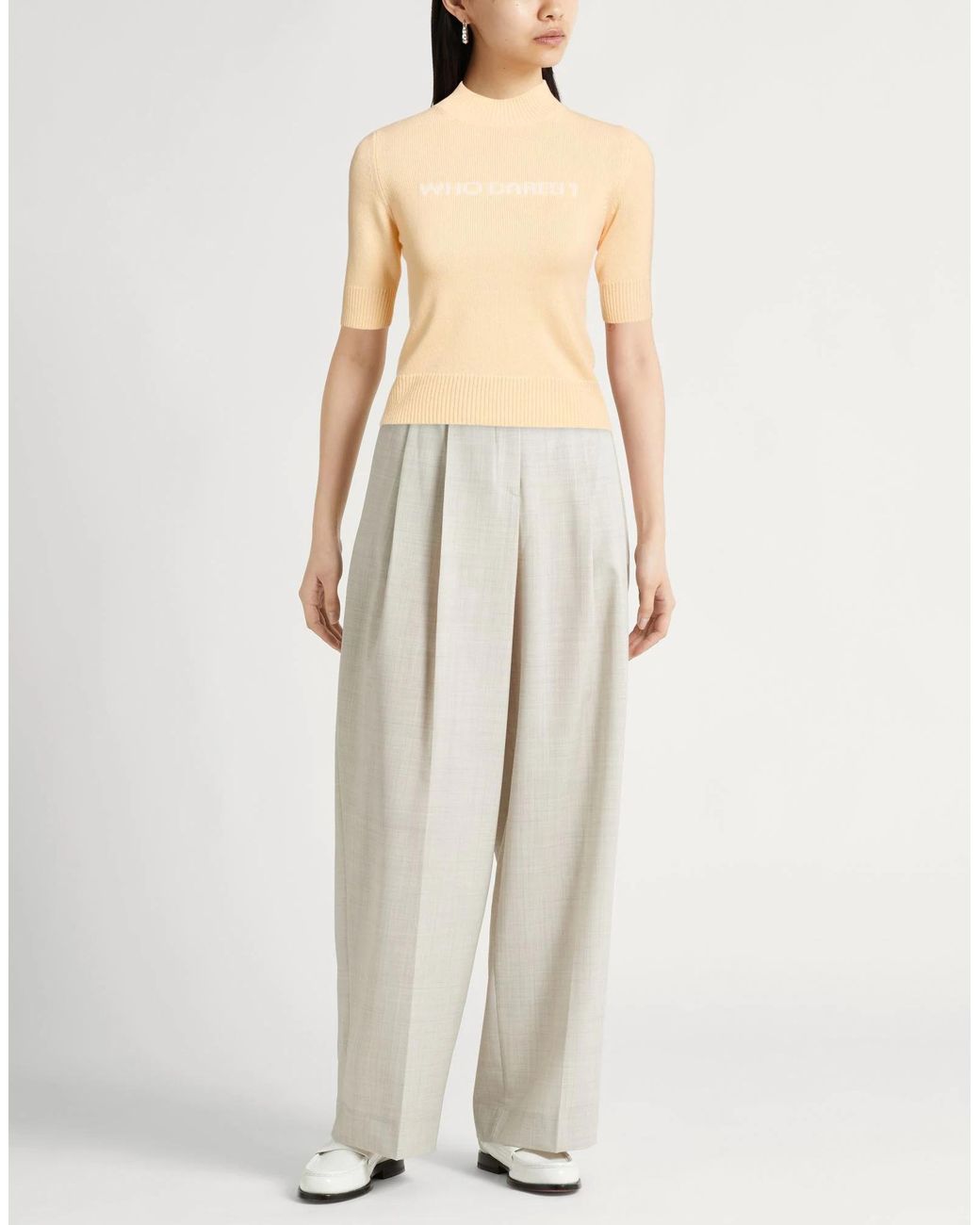 Sportmax White Two-Tone Knitted Jumpers