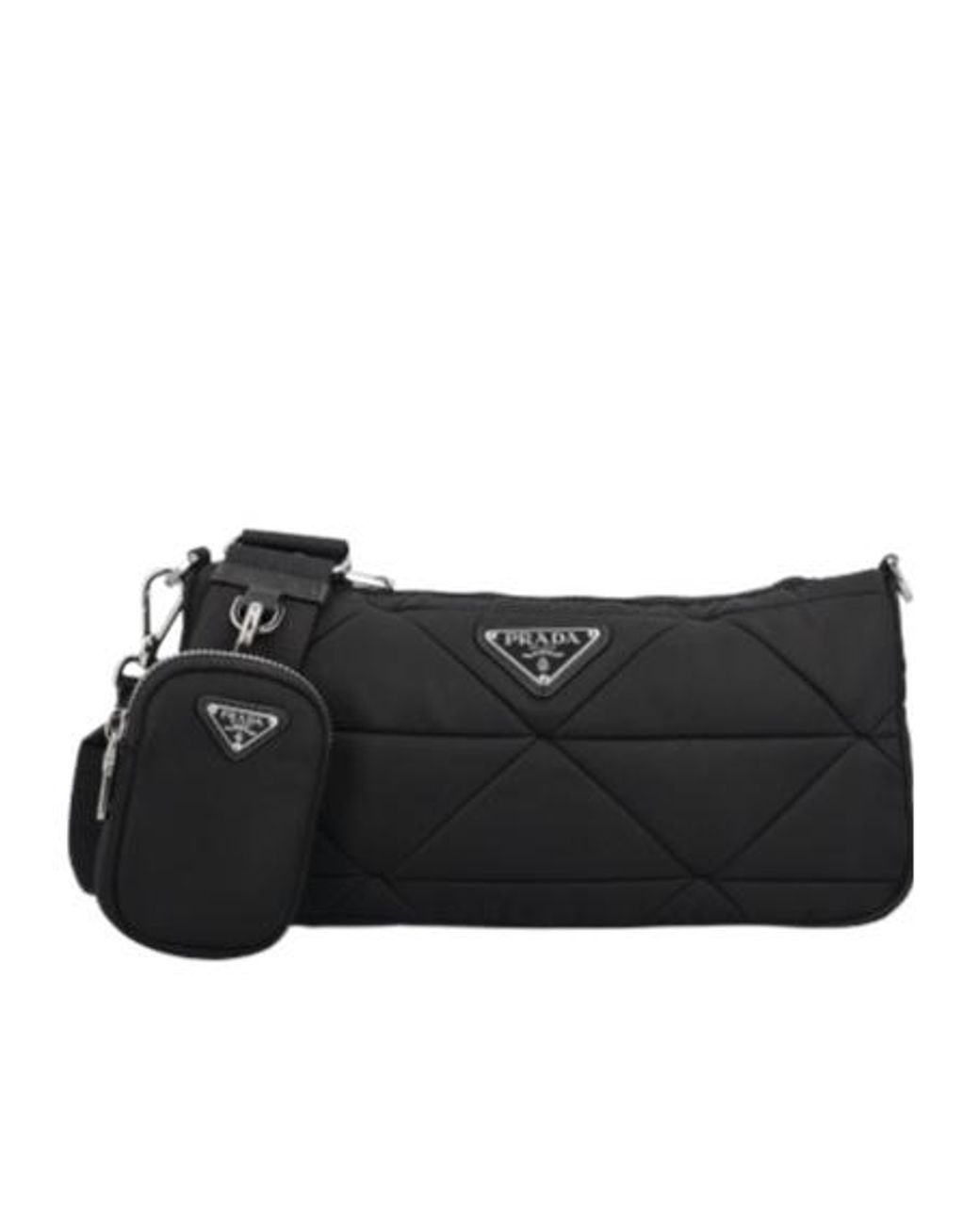 Prada Black Padded Re-Nylon Cross Body