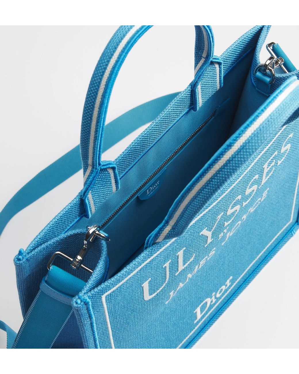 Dior Blue Medium Book Tote With Strap for men