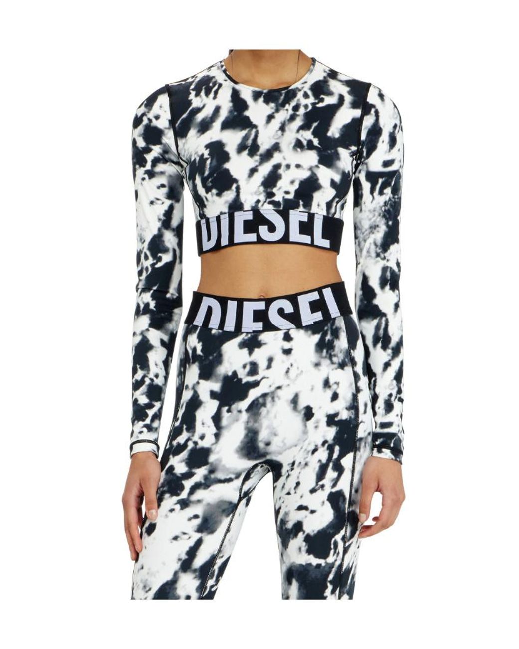 DIESEL Gray Melissa-D-Pop Logo Cropped Top
