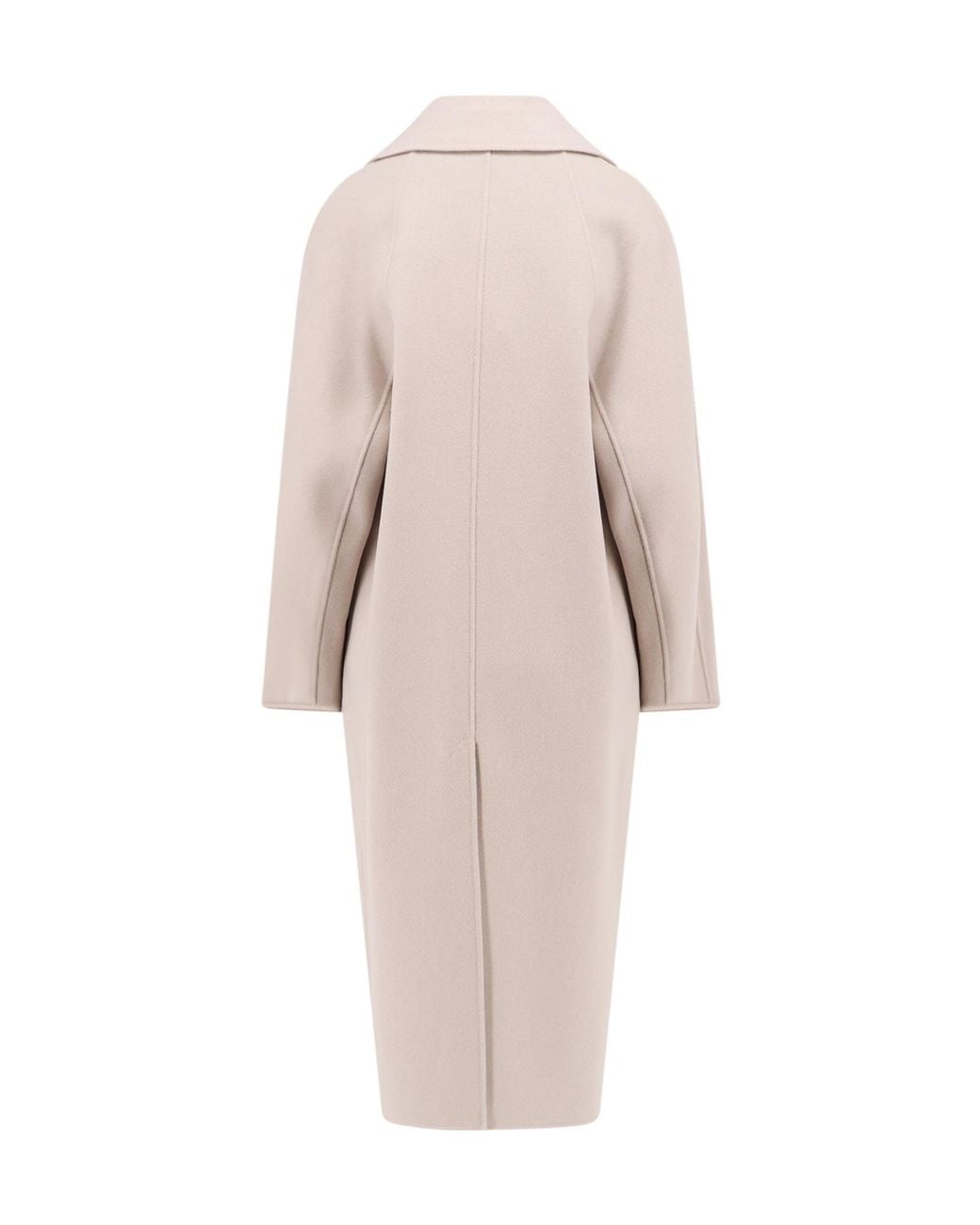 Max Mara Pink Double-Breasted Virgin Wool Coat