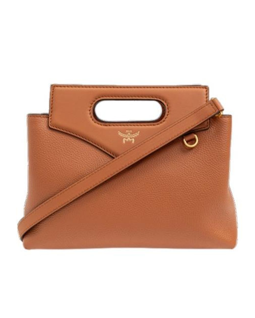 MCM Brown Soft Diamond Embossed Tote Bag