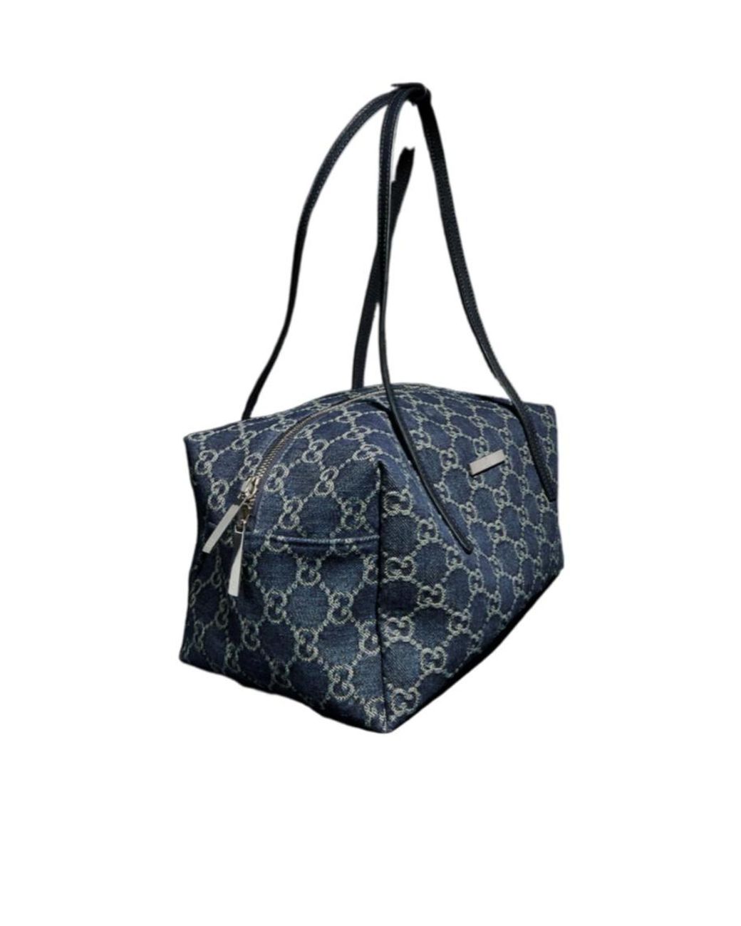 Gucci Blue Melrose Medium Boston Bag