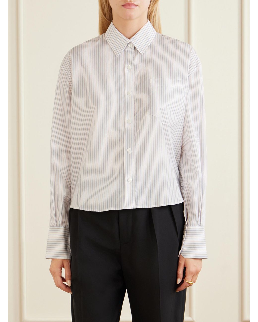Maria McManus White Striped Organic Cotton Shirt