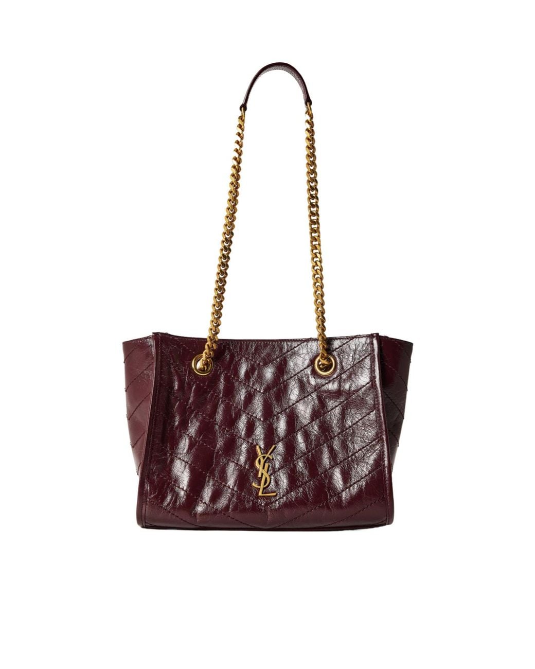 Saint Laurent Purple Quilted Tote Bag