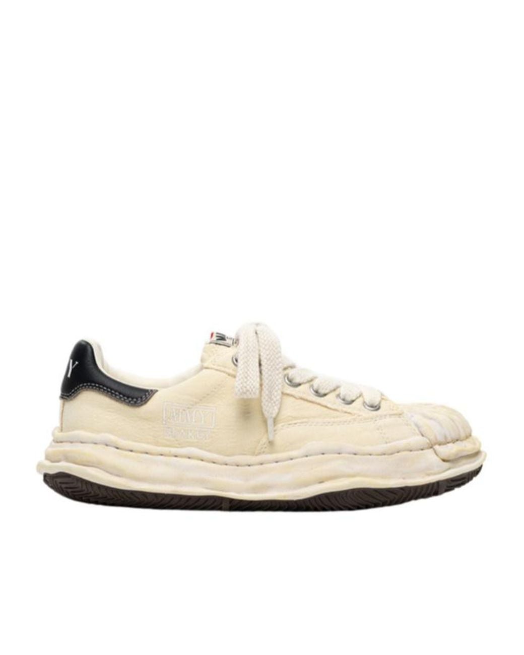 Maison Mihara Yasuhiro White 'Blakey' Og Sole Bleached Canvas Low-Top Sneakers for men