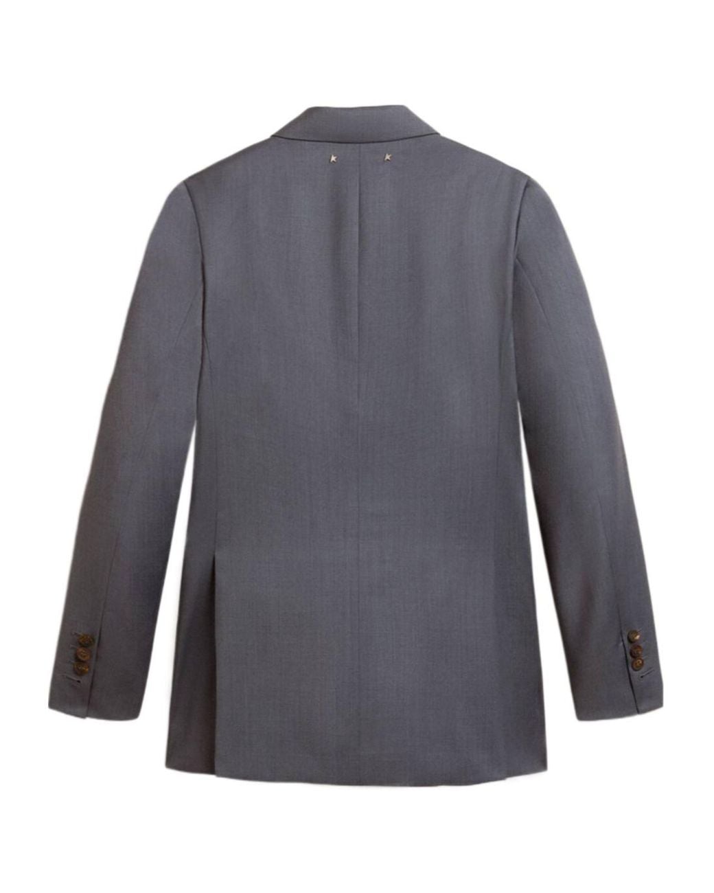 Golden Goose Deluxe Brand Blue Double Breasted Tailored Blazer