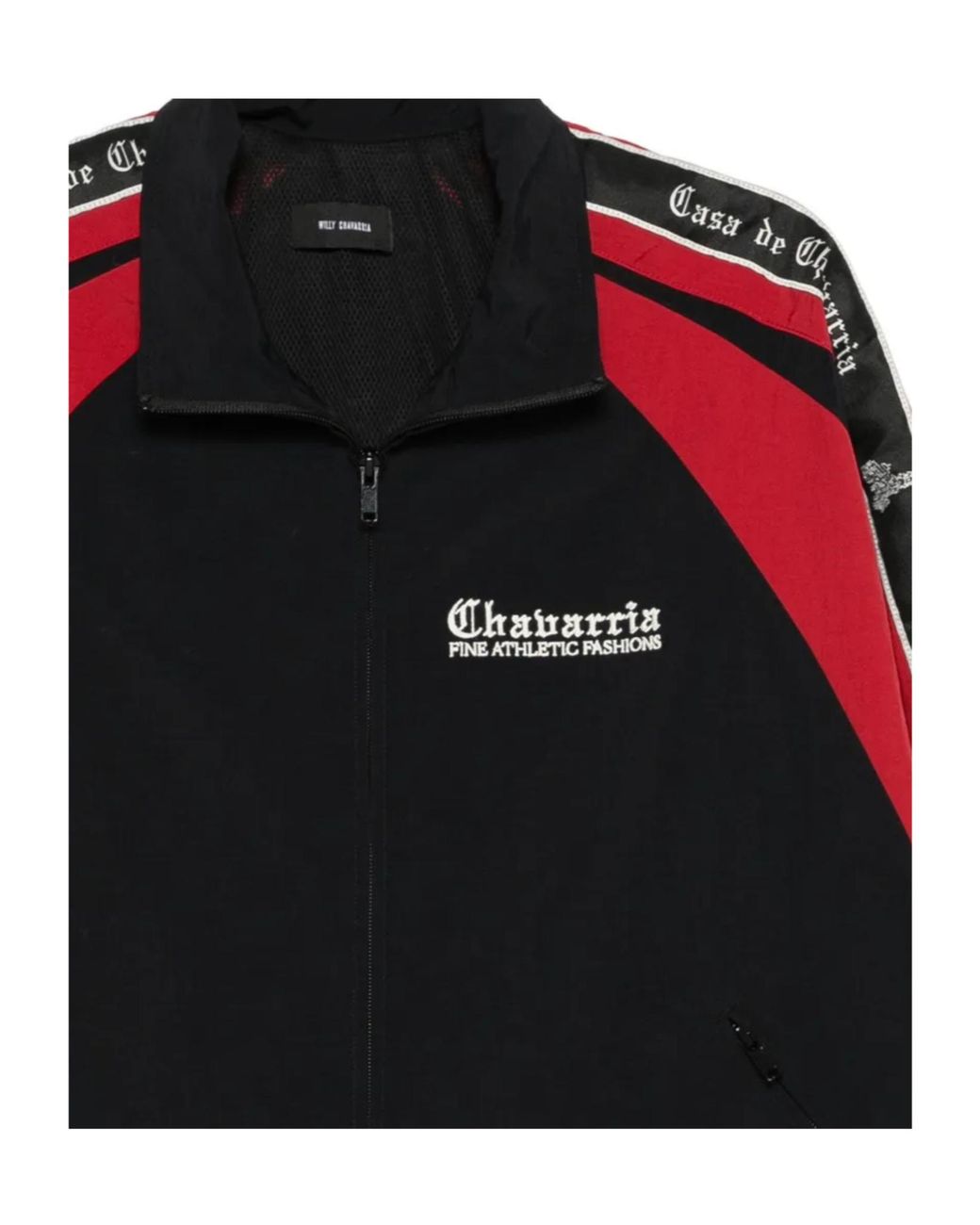 Willy Chavarria Black Logo Tape Track Jacket for men