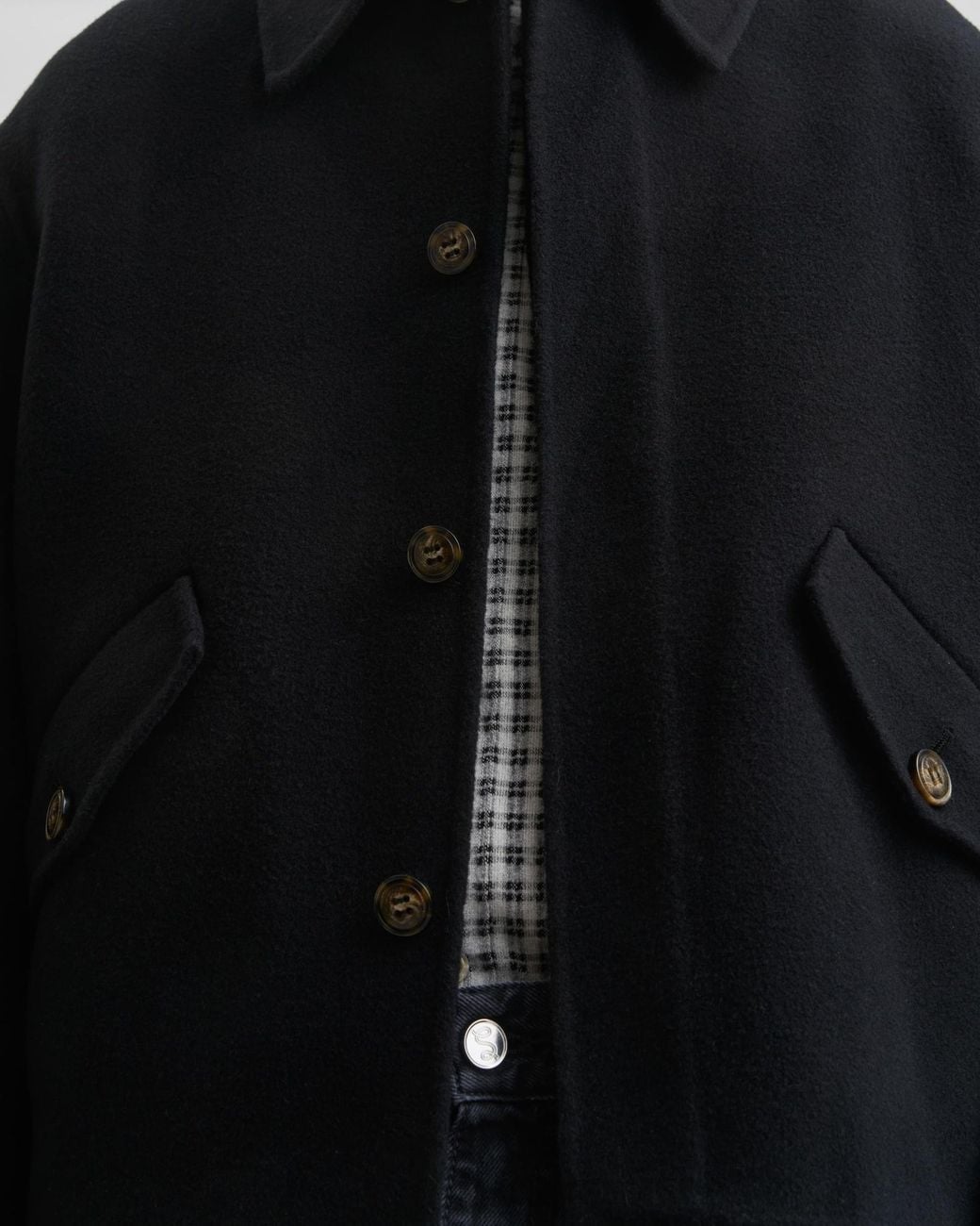 Séfr Black Séfr Relaxed Wool Jacket for men