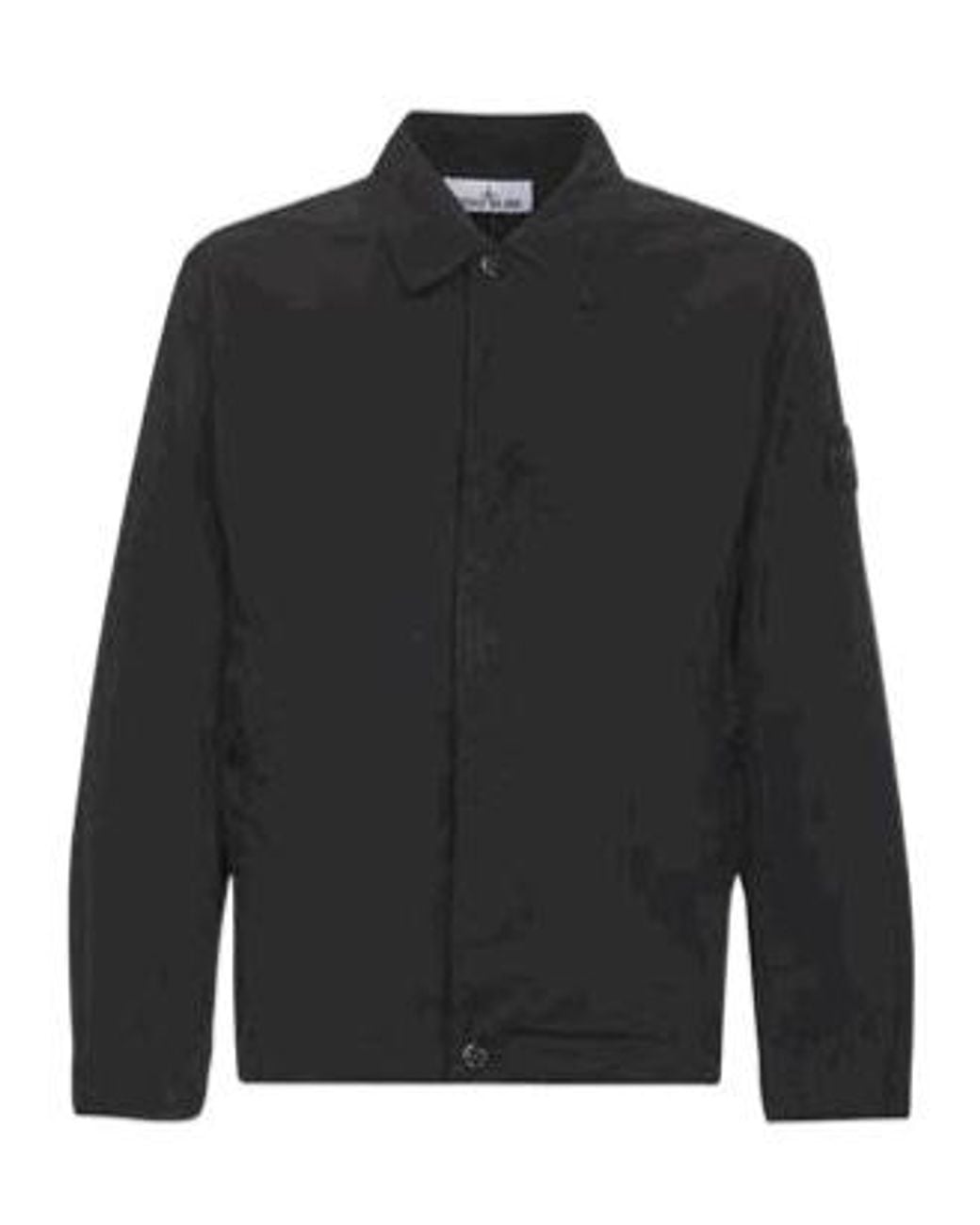 Stone Island Black Touch Poly-Tc Logo Patch Jacket for men
