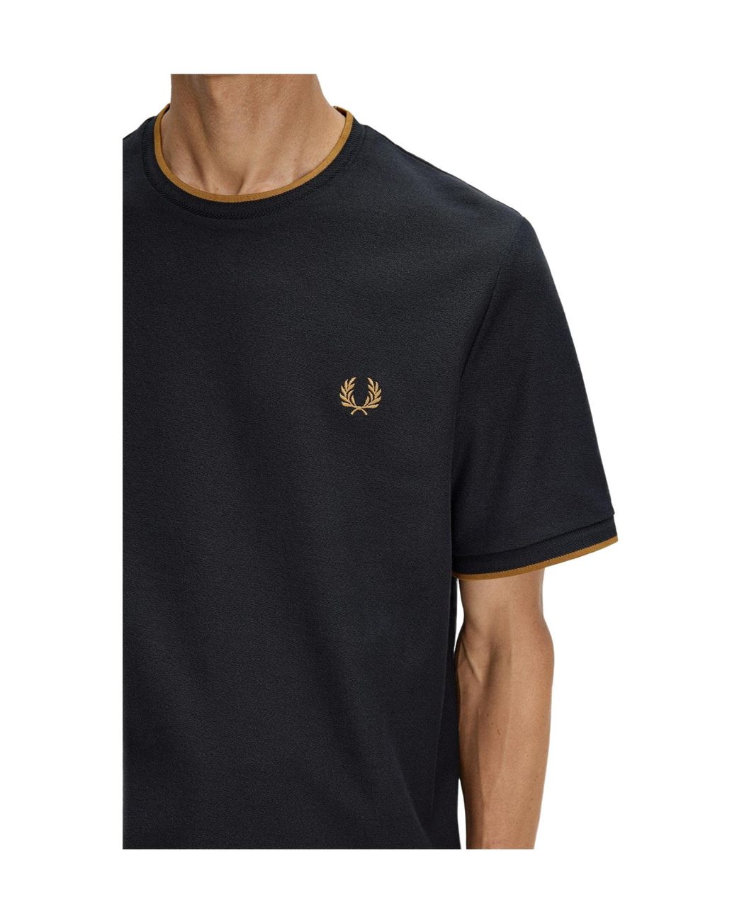 Fred Perry Black Simple T-Shirt for men