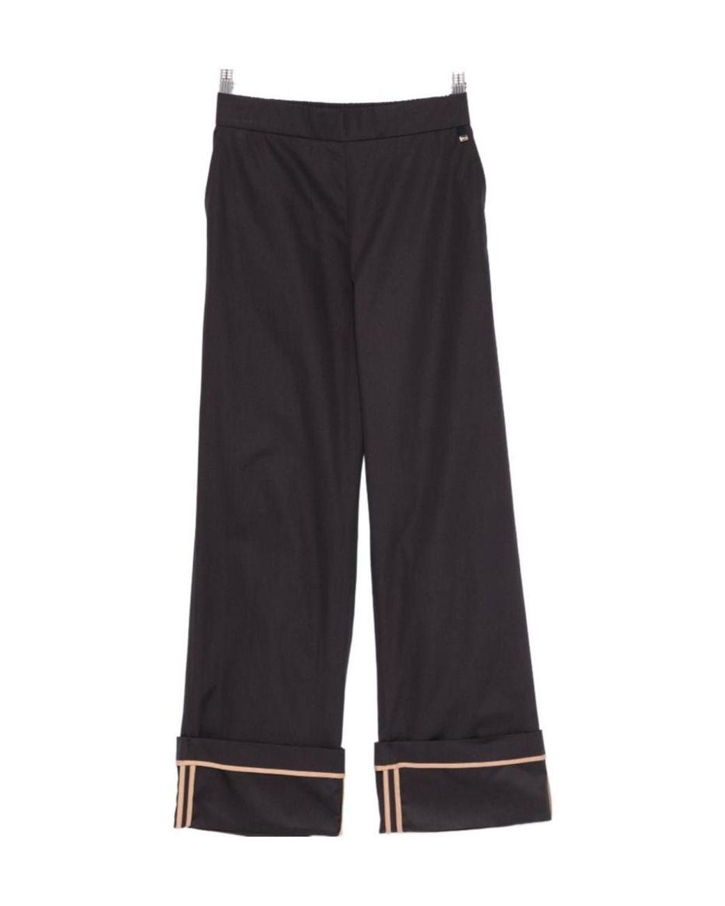 Herno Black Elasticated Waistband Trousers