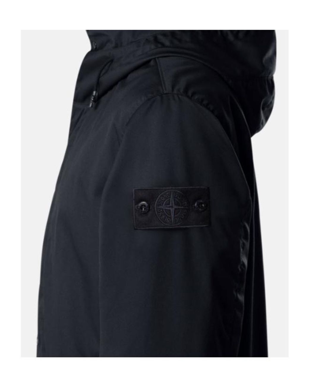 Stone Island Blue Fishtail Hooded Parka for men
