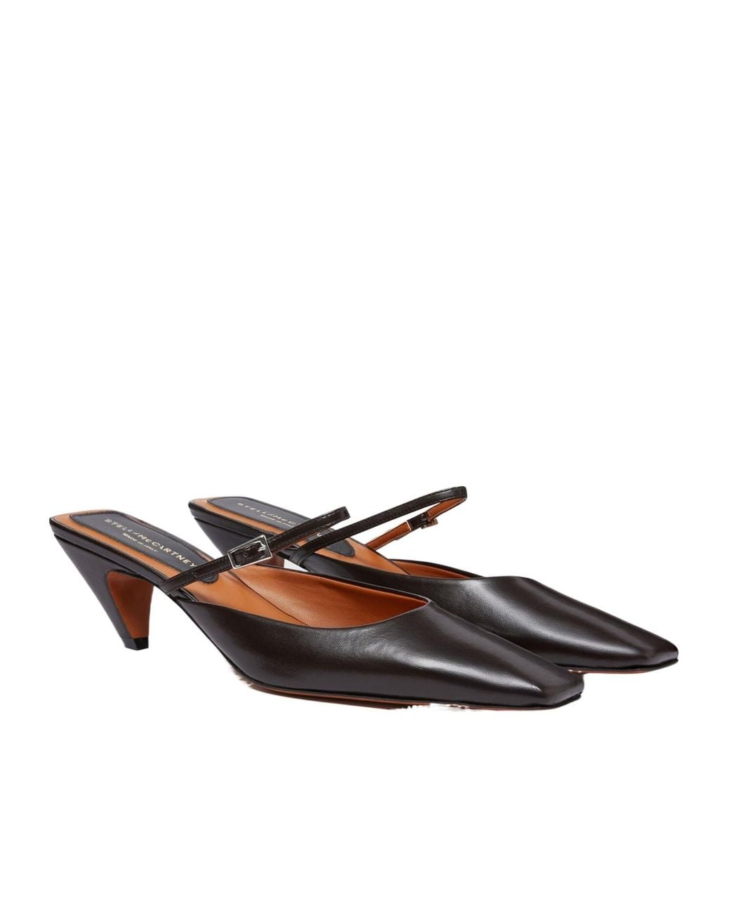 Stella McCartney Brown Stella Spur Kitten Heeled Sandals