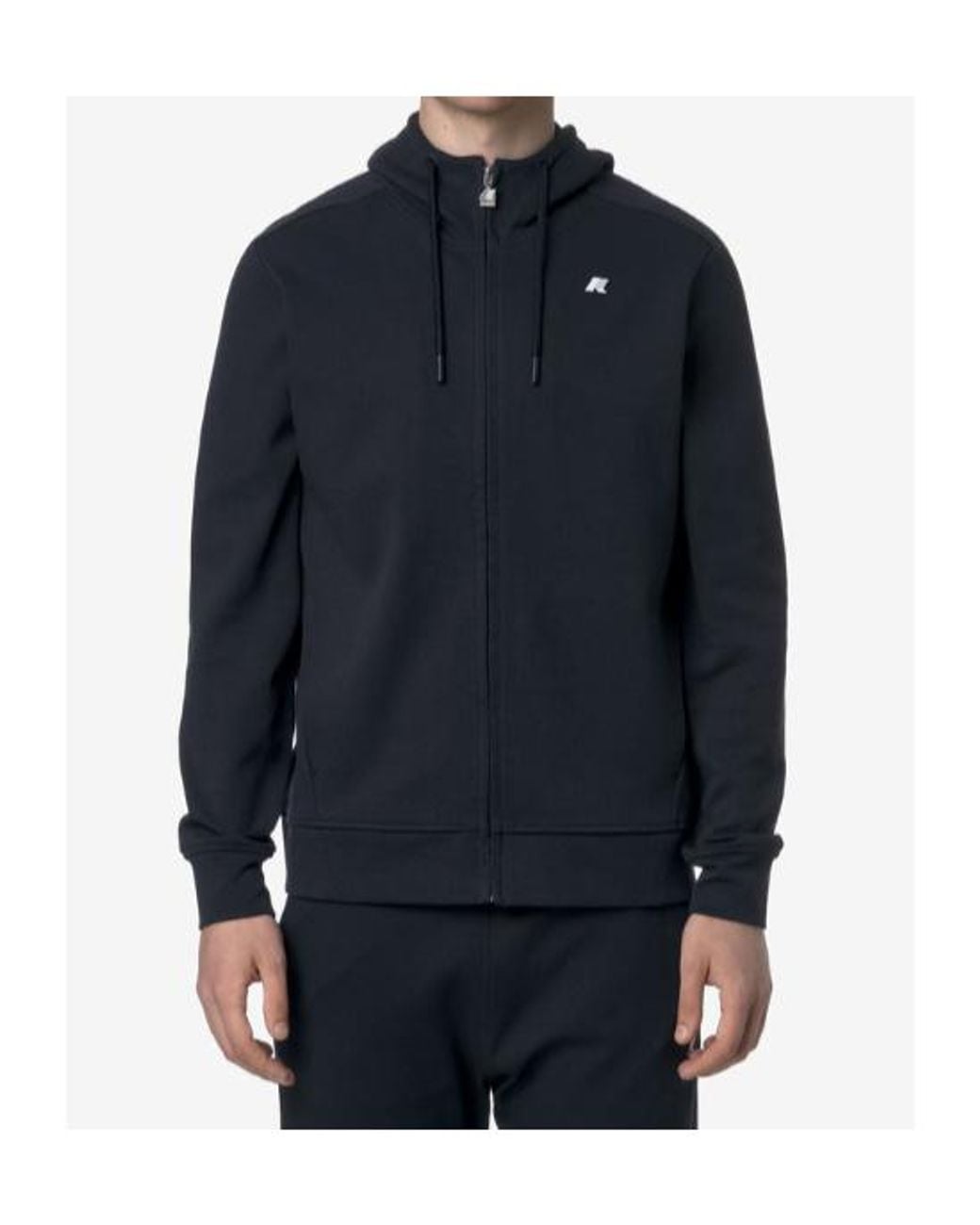 K-Way Blue Zip-Up Hooded Hoodie for men