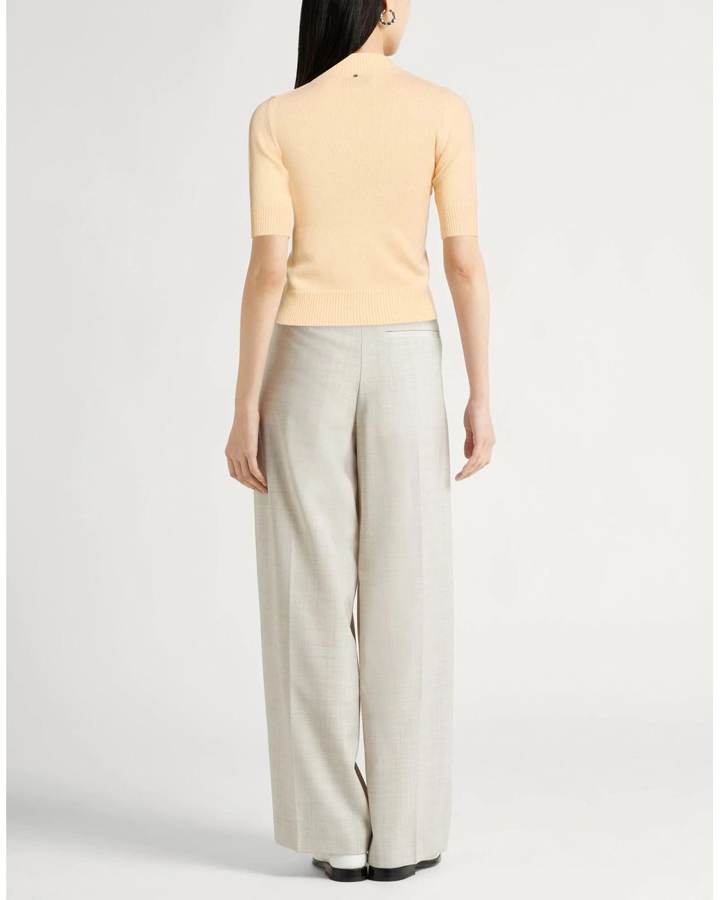 Sportmax White Two-Tone Knitted Jumpers