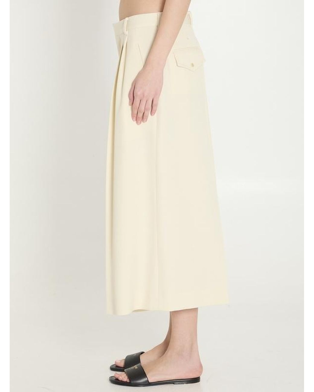 Céline Natural Montauk Cropped Trousers