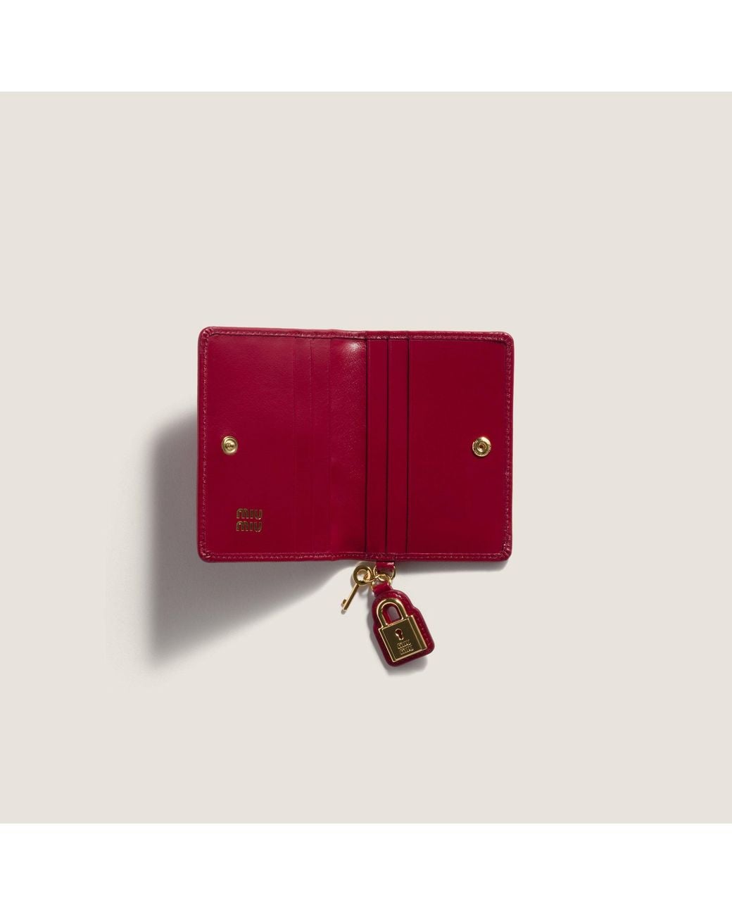 Miu Miu Red Leather Card Holder