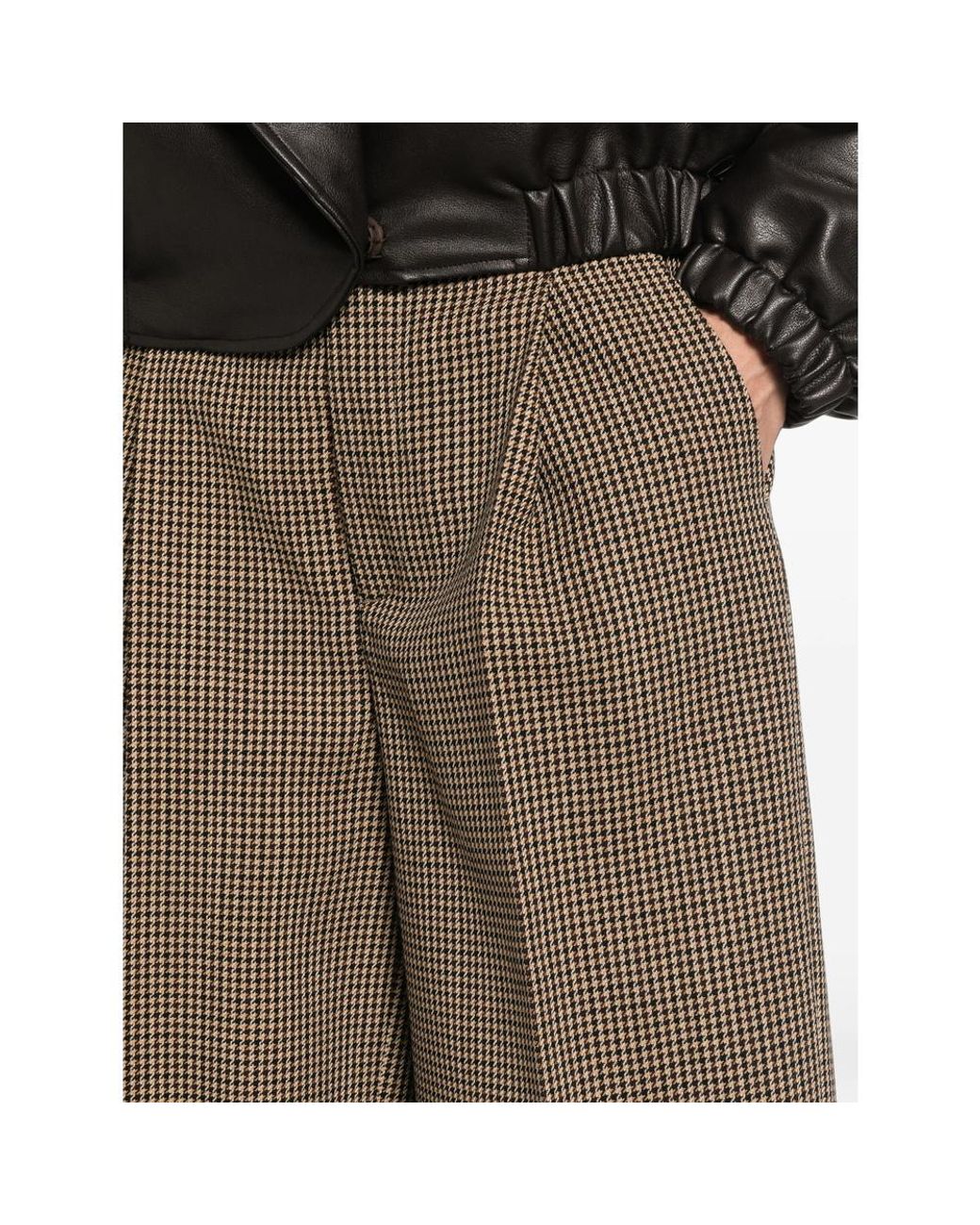 Seafarer Gray Sascia Checked Wide-Leg Pants