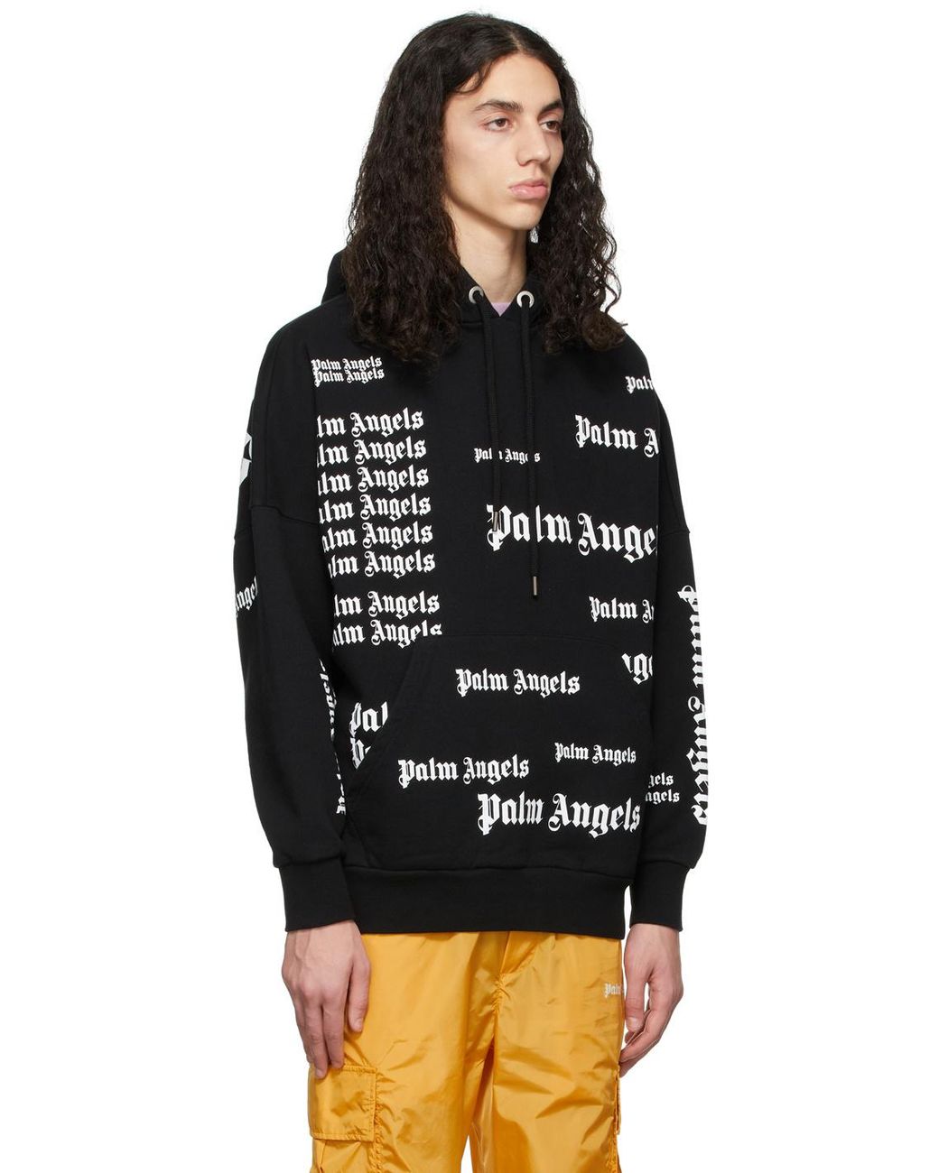 Palm Angels Black Ultra Logo-Print Hoodie for men