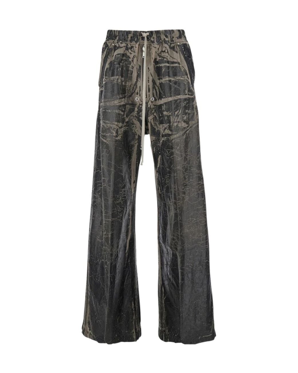 Rick Owens Gray Geth Belas Distressed Trousers for men
