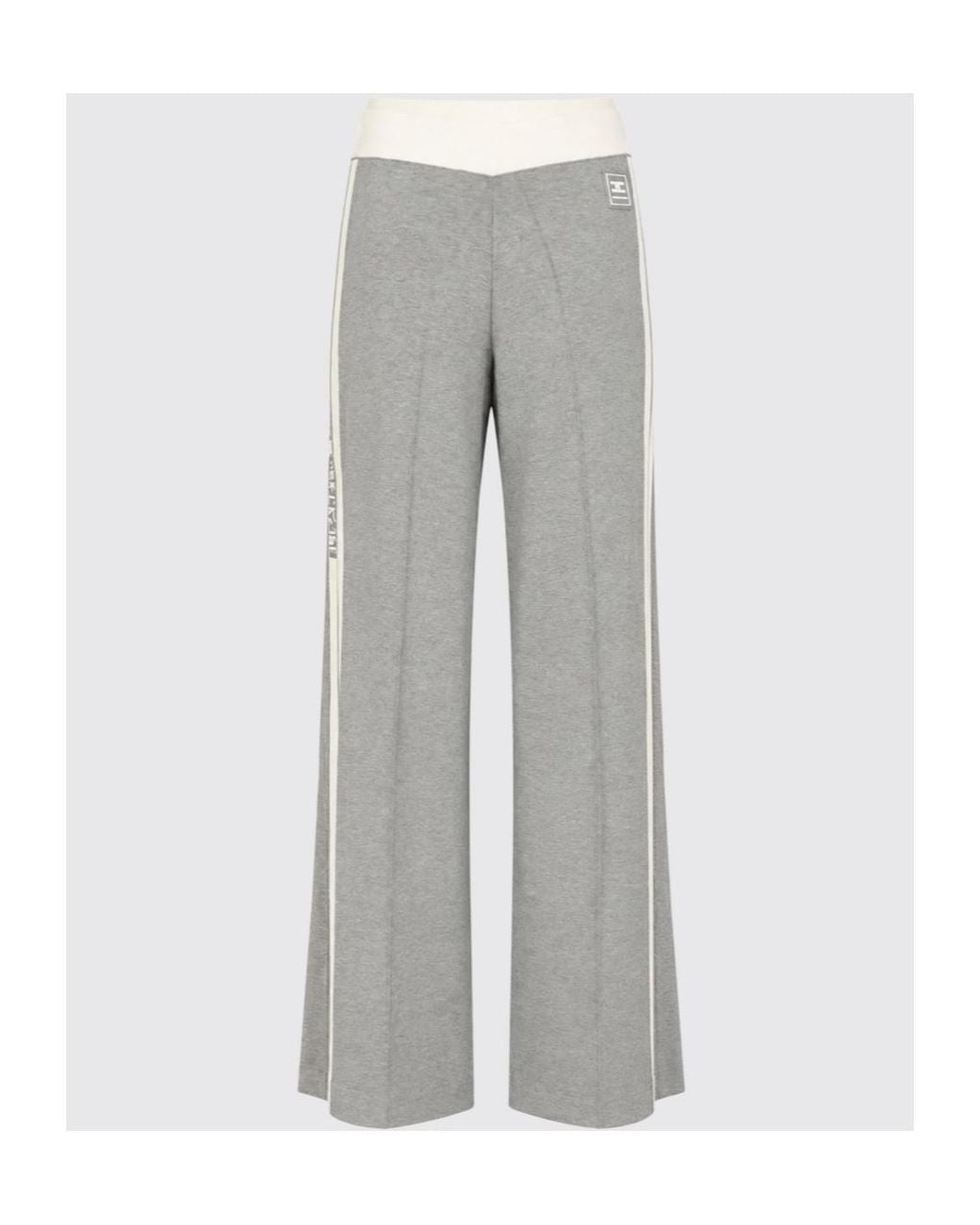 Elisabetta Franchi Gray Drawstring Knit Trousers