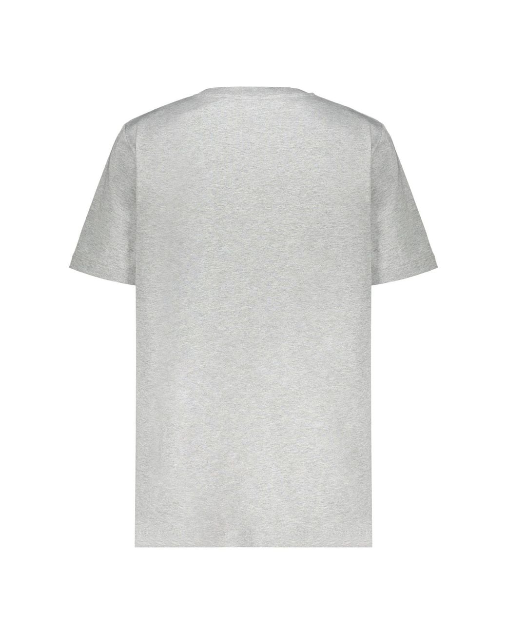 Balmain Gray Logo Print T-Shirt