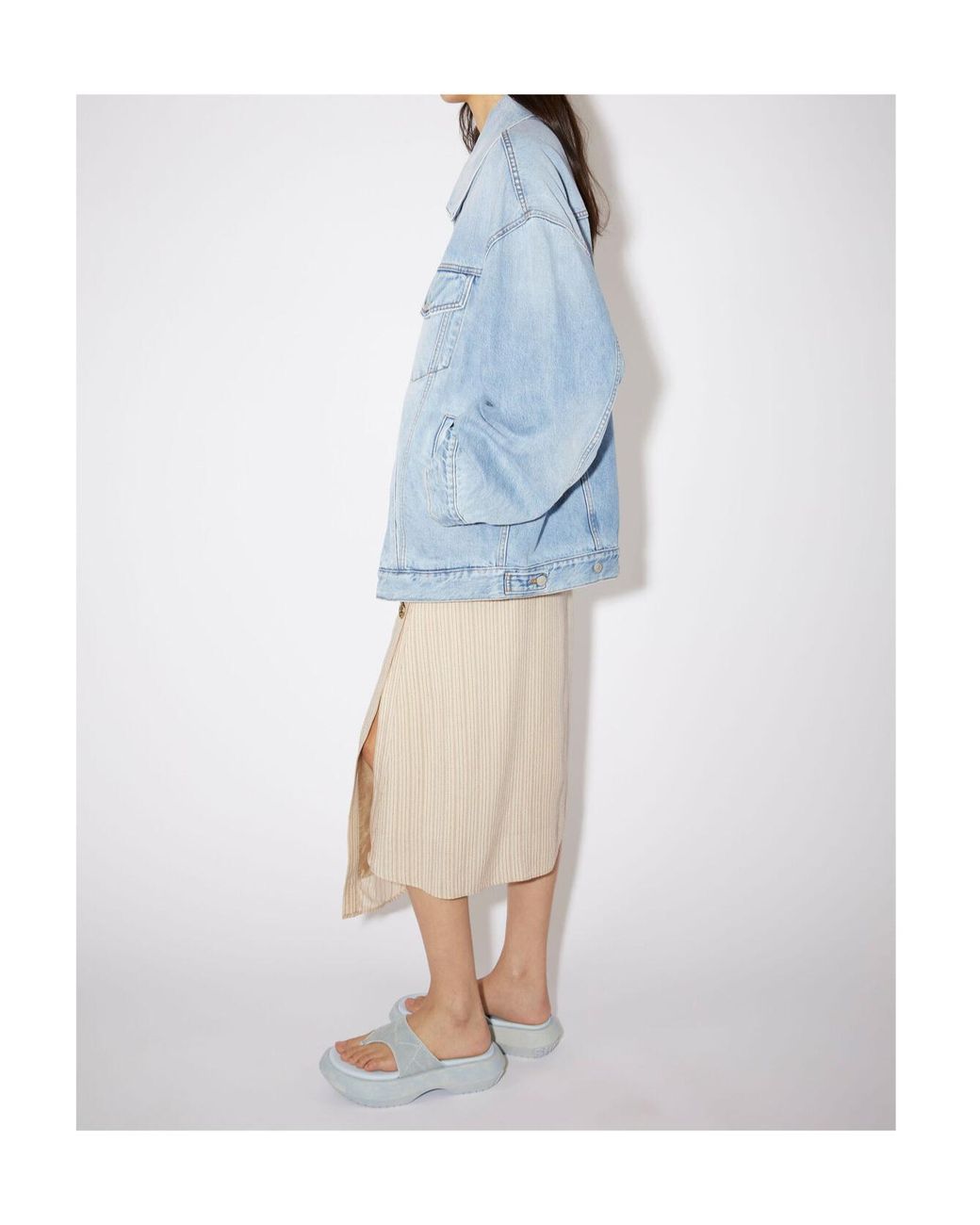 Acne Blue Flap-Pocketed Buttoned Jacket for men