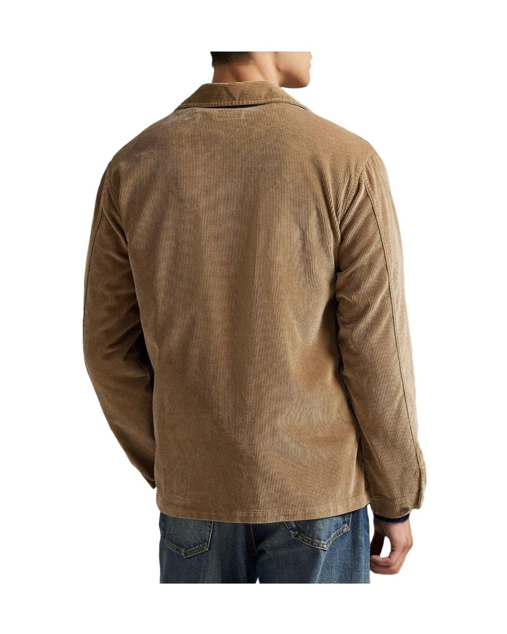 Polo Ralph Lauren Brown Corduroy Lapel Workwear Jacket for men