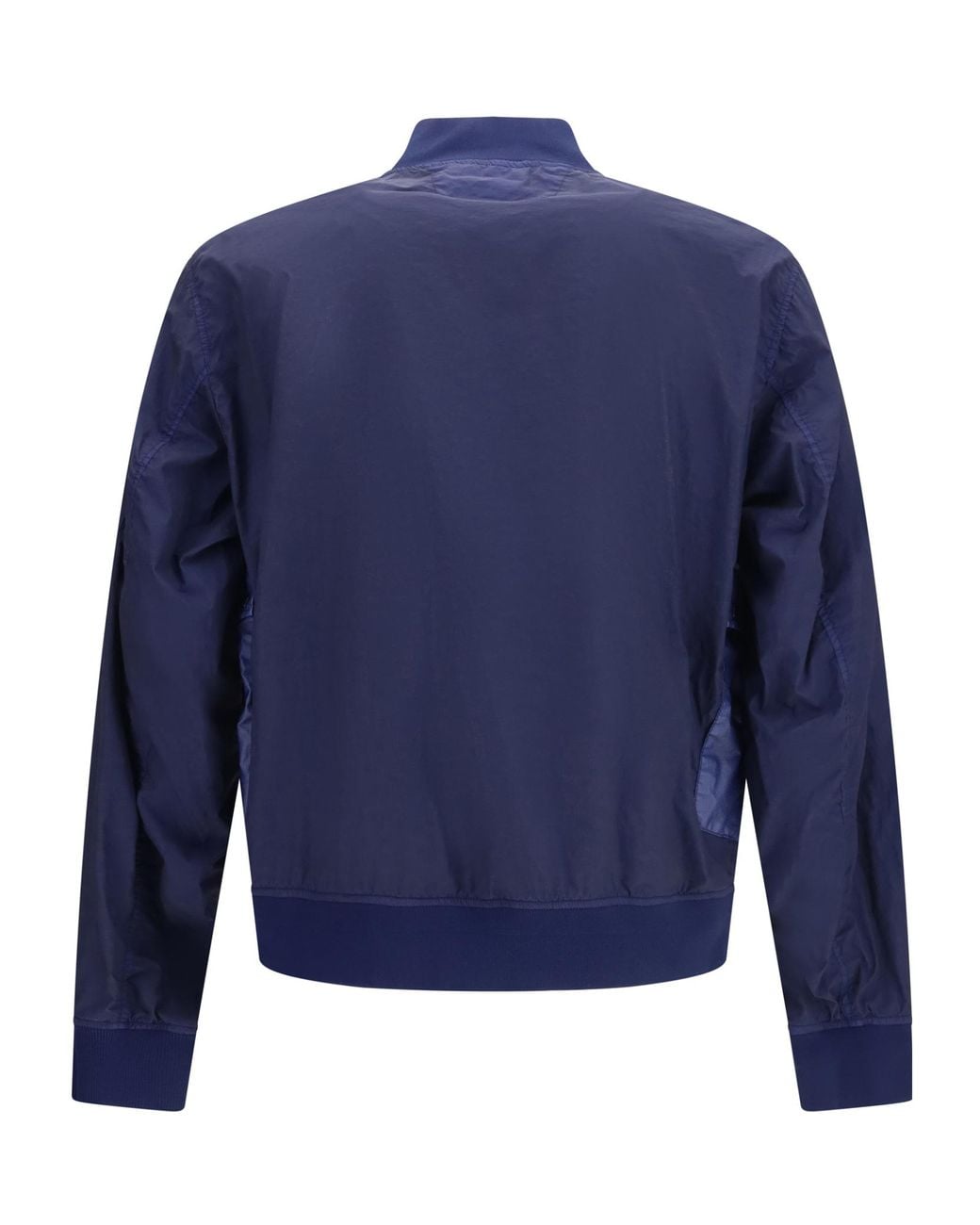 C P Company Blue Bi-Tm Mixed Lens Bomber Jacket for men