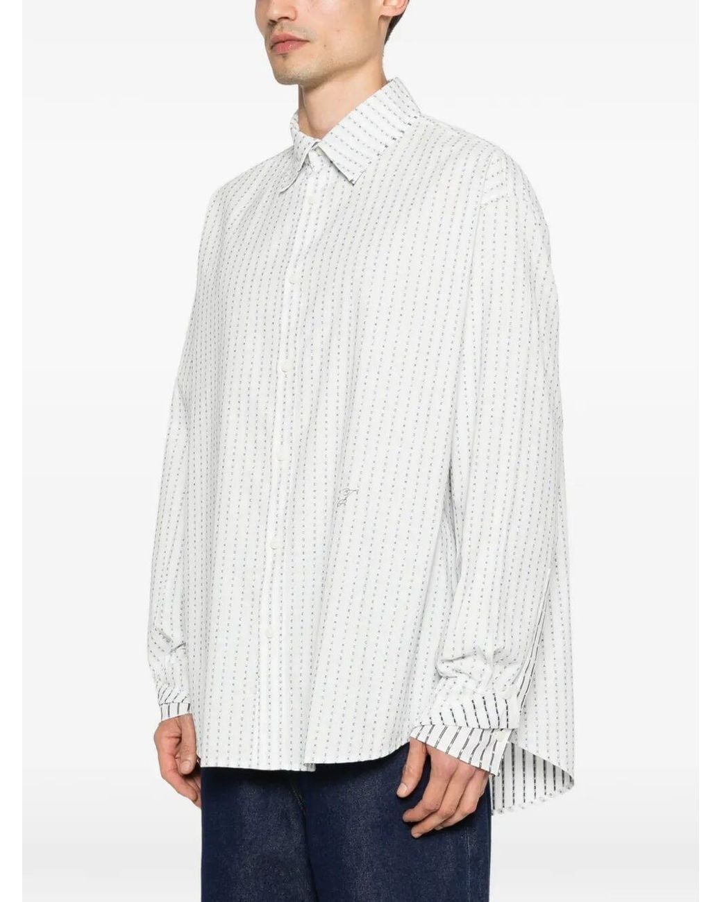 Jacquemus Gray Letro Striped Long Sleeved Shirt for men