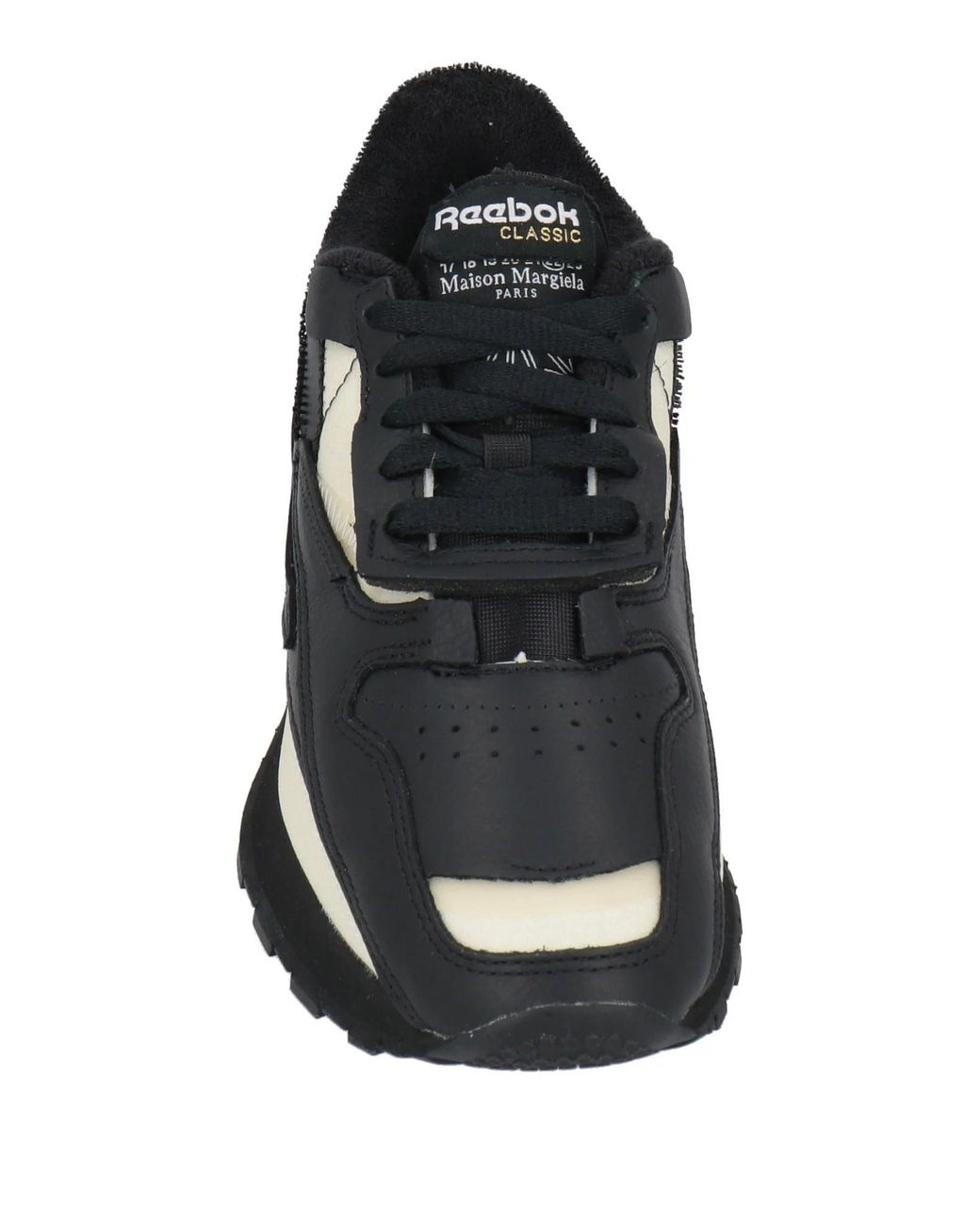Reebok X Maison Margiela Black Two-Tone Low-Top Leather Shoes
