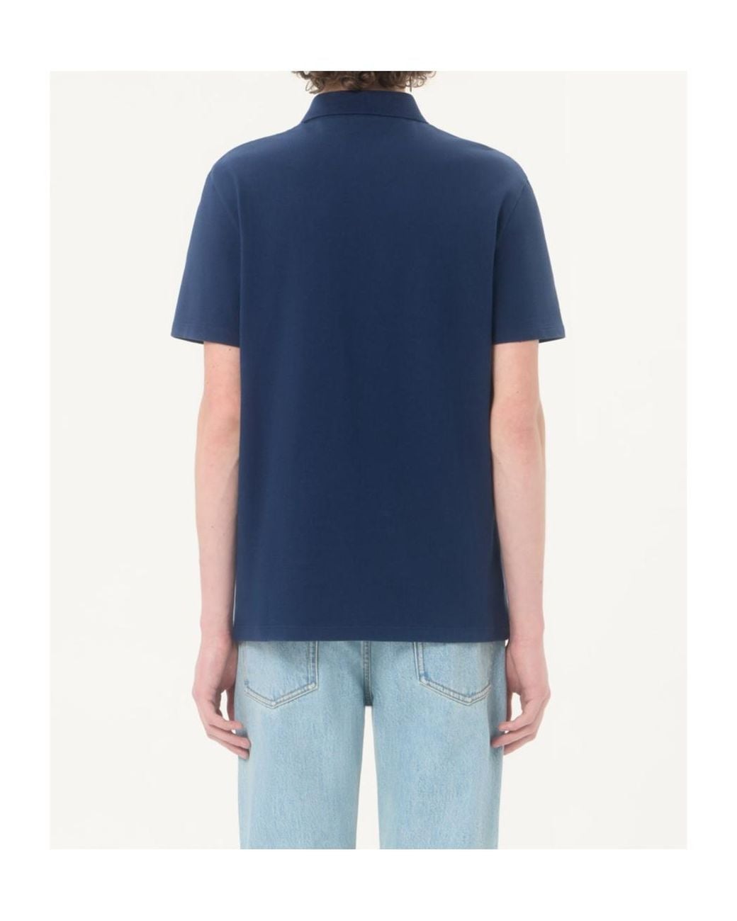 Valentino Blue Vgold Short-Sleeved Polo Shirt for men