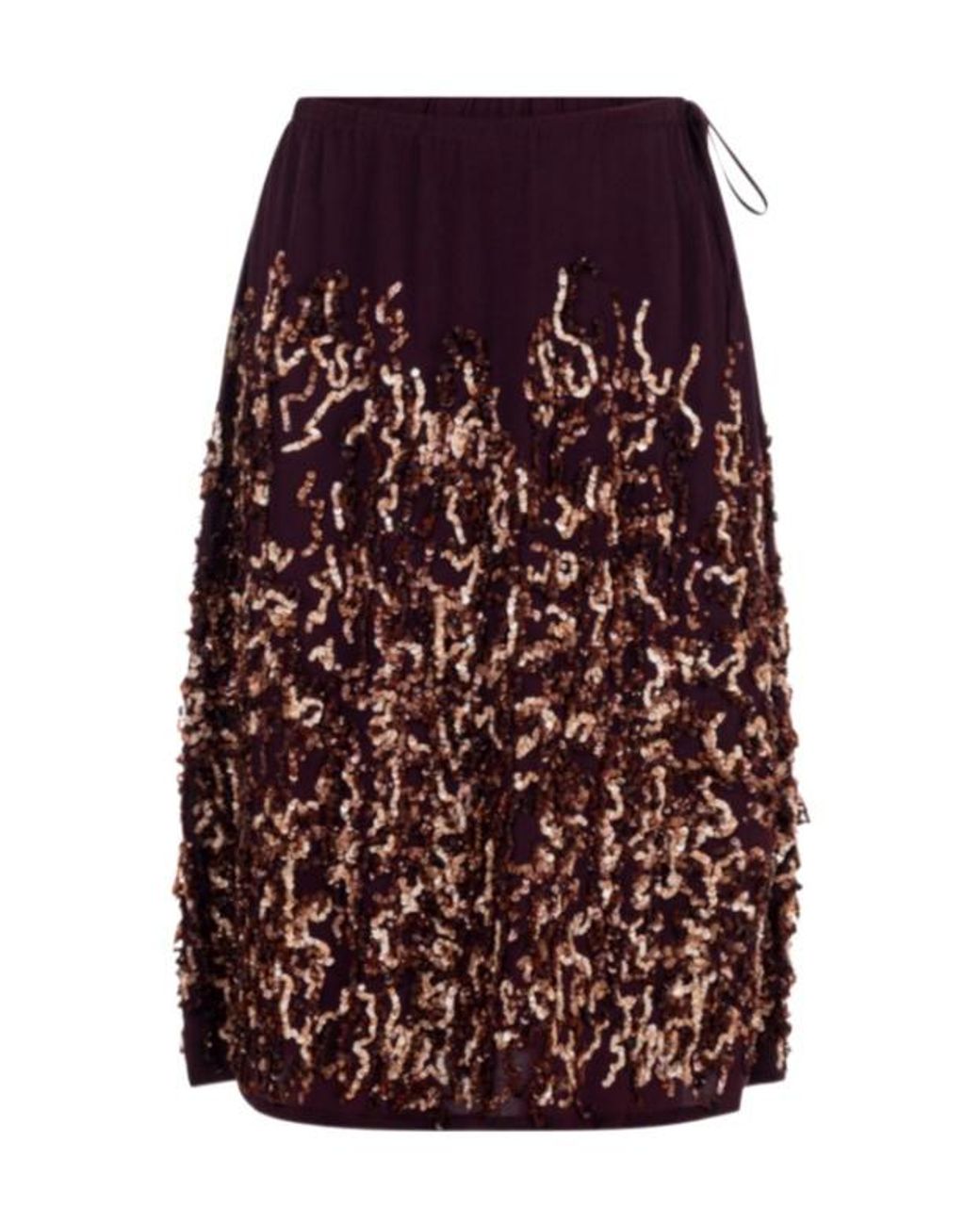 Dries Van Noten Purple Lace-Up Skirt