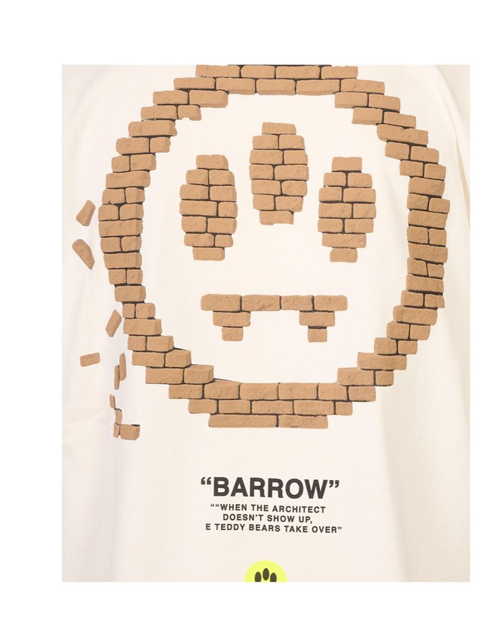 Barrow White Teddy Bear Printed Jersey T-Shirt for men