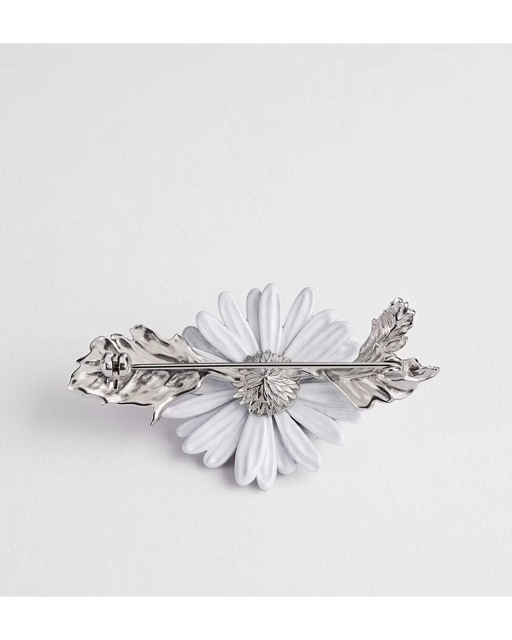 Dior White Charms Daisy Brooch for men